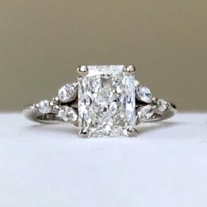 RADIANT! 💎2.51 GIA Diamond Ring & Band